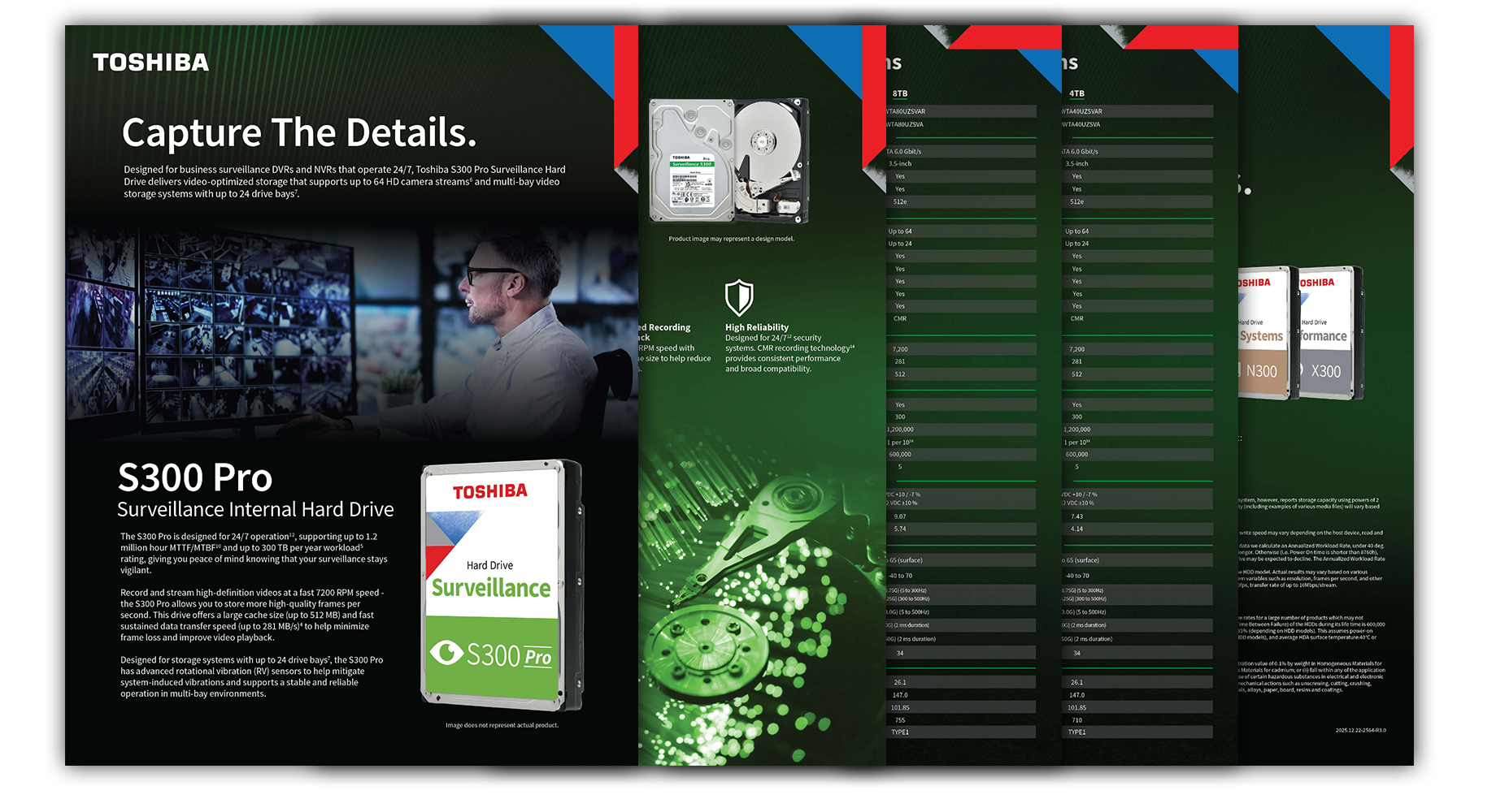 Image of Toshiba S300 Pro Surveillance Internal HDD Product Data Sheet