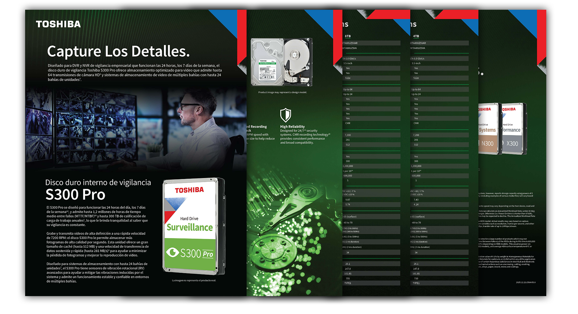 Image of Toshiba S300 Pro Surveillance Internal HDD Product Data Sheet