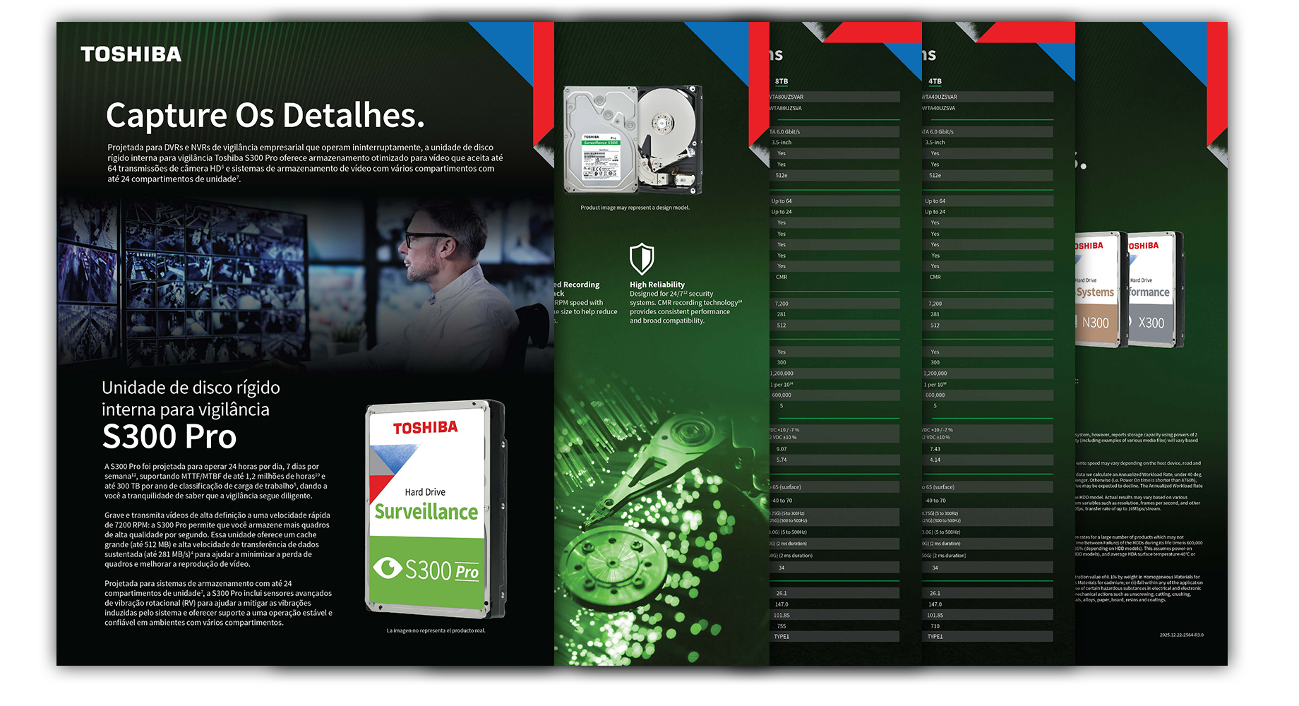 Image of Toshiba S300 Pro Surveillance Internal HDD Product Data Sheet